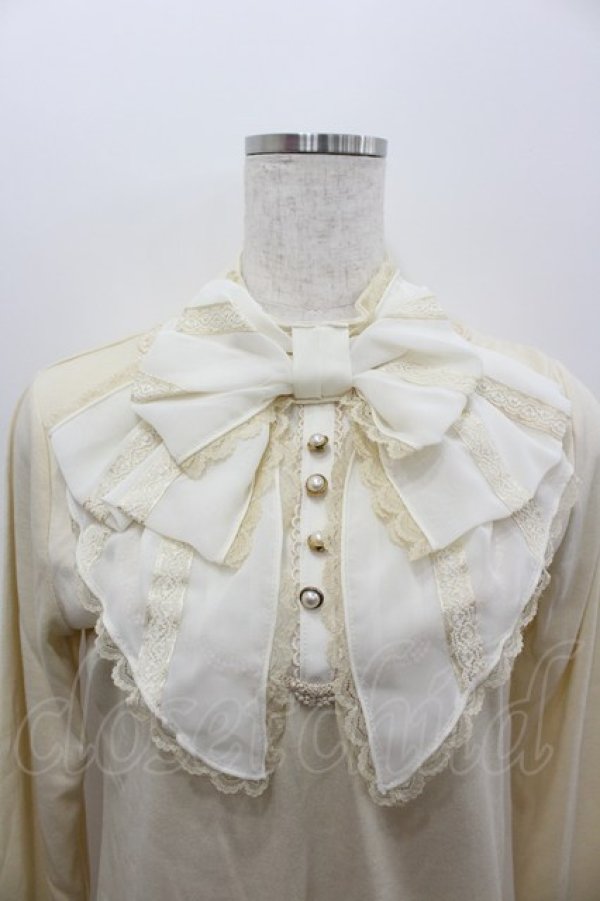 画像2: axes femme / レースビッグリボンカットソー  アイボリー I-26-02-11-038-AX-TO-SA-ZI (2)