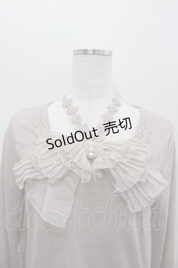 画像2: axes femme / BIGリボン長袖カットソー  ピンク I-26-02-11-039-AX-TO-SA-ZI (2)