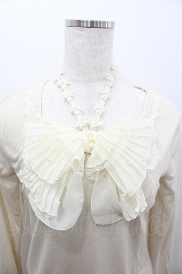 画像2: axes femme / BIGリボン長袖カットソー M アイボリー I-26-02-11-040-AX-TO-SA-ZI (2)