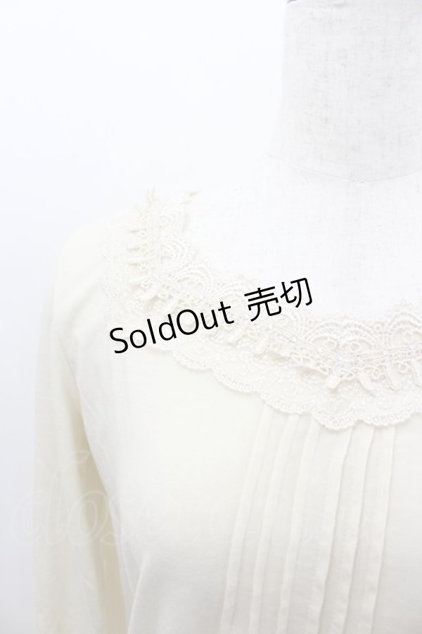 画像2: axes femme / ストーンレース長袖カットソー  アイボリー I-26-02-11-041-AX-TO-SA-ZI (2)