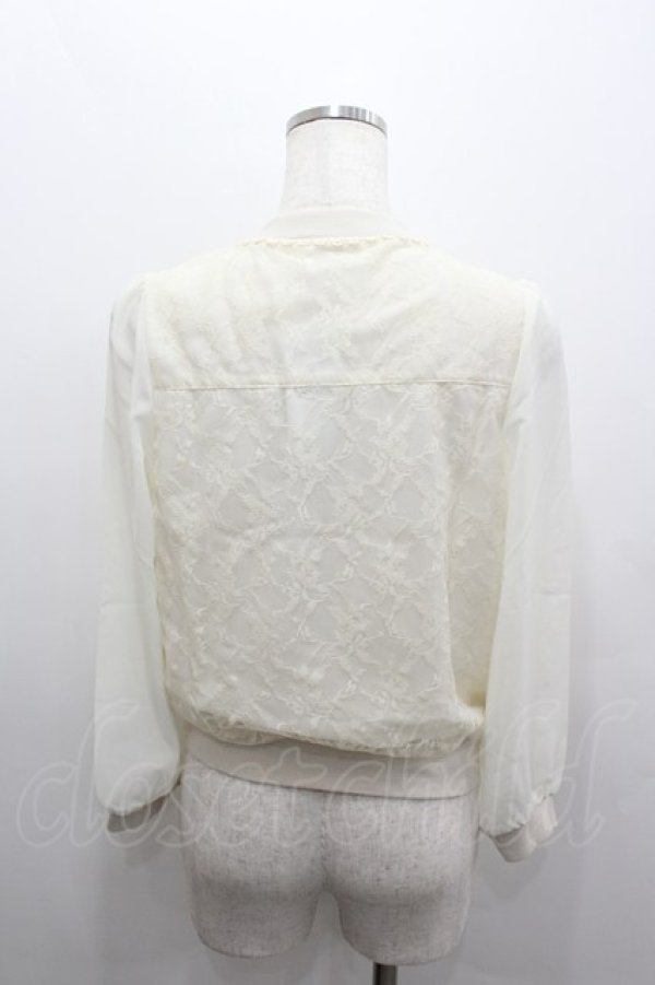 画像3: axes femme / シースルー袖レースパーカー  アイボリー I-26-02-11-042-AX-TO-SA-ZI (3)