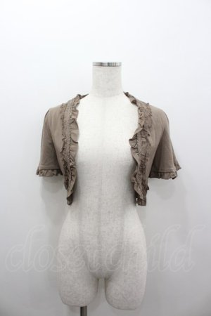 画像: axes femme / レースデザインボレロ  ブラウン I-26-02-11-043-AX-TO-SA-ZI