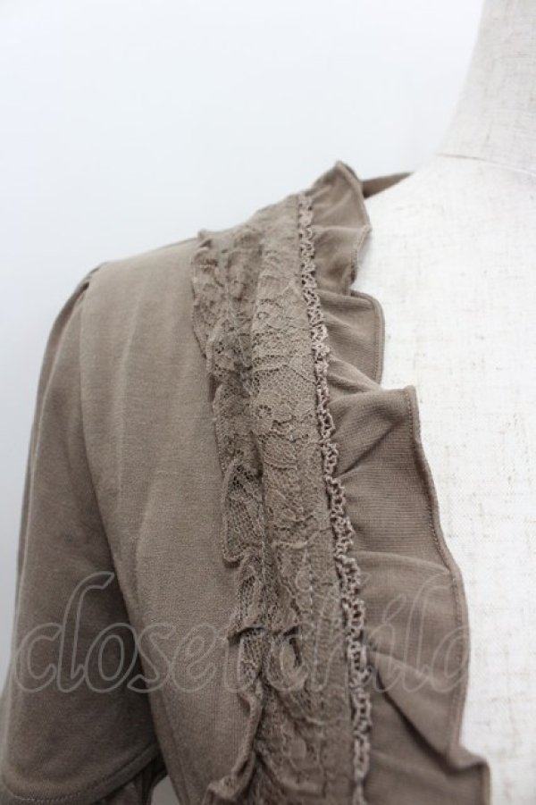 画像2: axes femme / レースデザインボレロ  ブラウン I-26-02-11-043-AX-TO-SA-ZI (2)