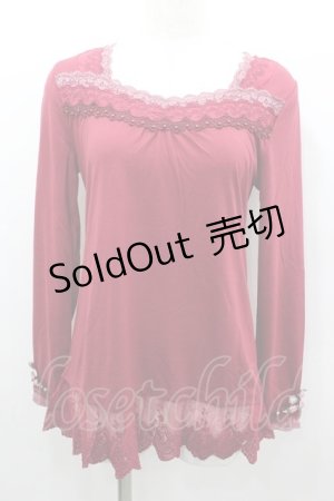 画像: axes femme / 袖口ガーデンロングインナー M 濃ピンク I-26-02-11-045-AX-TO-SA-ZI