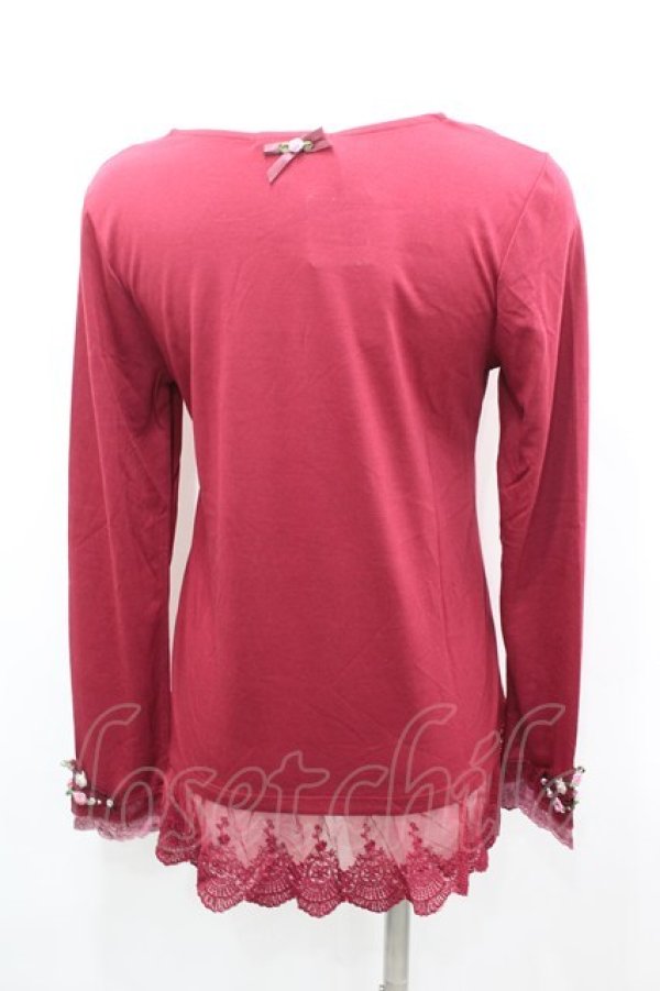 画像4: axes femme / 袖口ガーデンロングインナー M 濃ピンク I-26-02-11-045-AX-TO-SA-ZI (4)