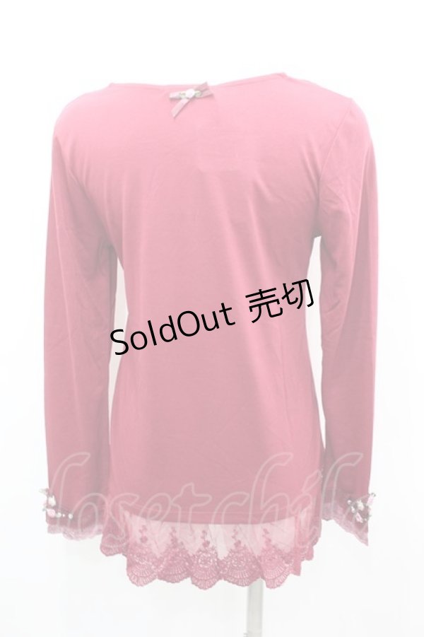 画像4: axes femme / 袖口ガーデンロングインナー M 濃ピンク I-26-02-11-045-AX-TO-SA-ZI (4)