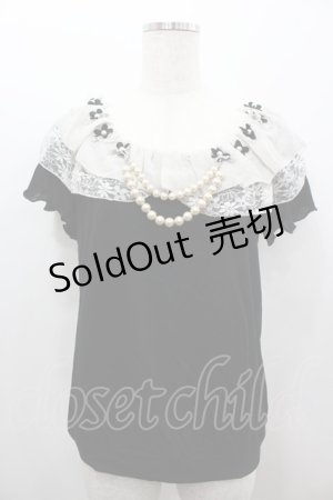 画像: axes femme / お花ＸパールPO  黒 I-26-02-11-006-AX-TO-SA-ZI