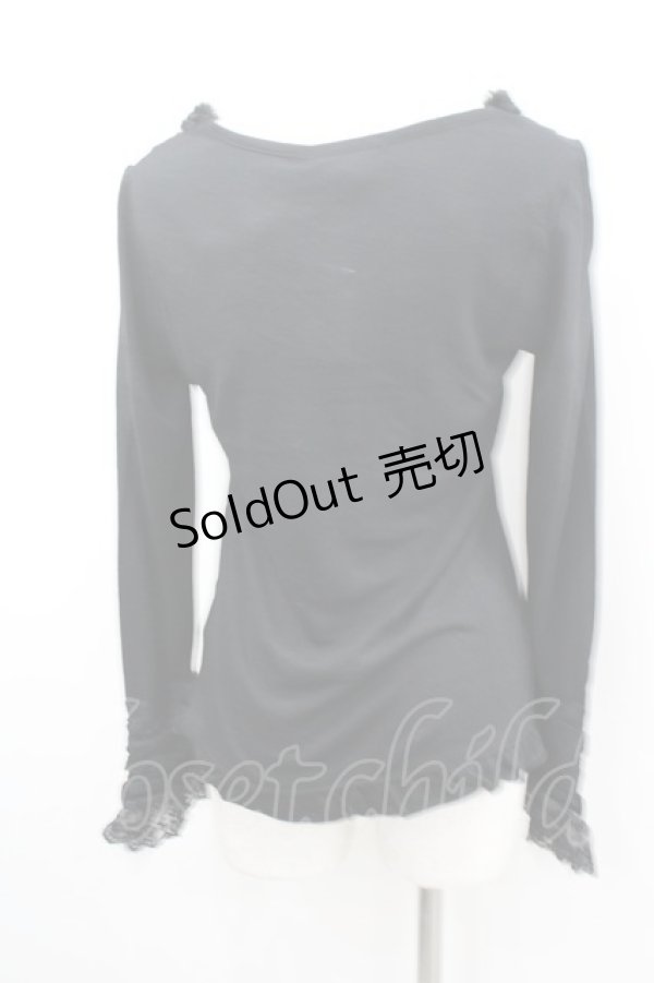 画像3: axes femme / 袖口レーシープルオーバー M クロ I-26-02-11-055-AX-TO-SA-ZI (3)