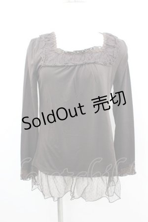 画像: axes femme / モチーフレース付インナープルオーバー M チャ I-26-02-11-056-AX-TO-SA-ZI