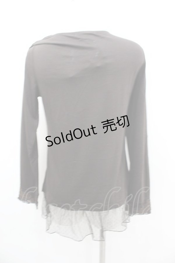 画像3: axes femme / モチーフレース付インナープルオーバー M チャ I-26-02-11-056-AX-TO-SA-ZI (3)