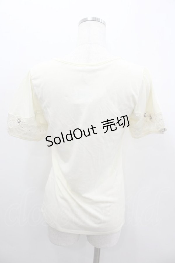 画像3: axes femme / 立体お花半袖インナーPO M キナリ I-26-02-11-060-AX-TO-SA-ZI (3)