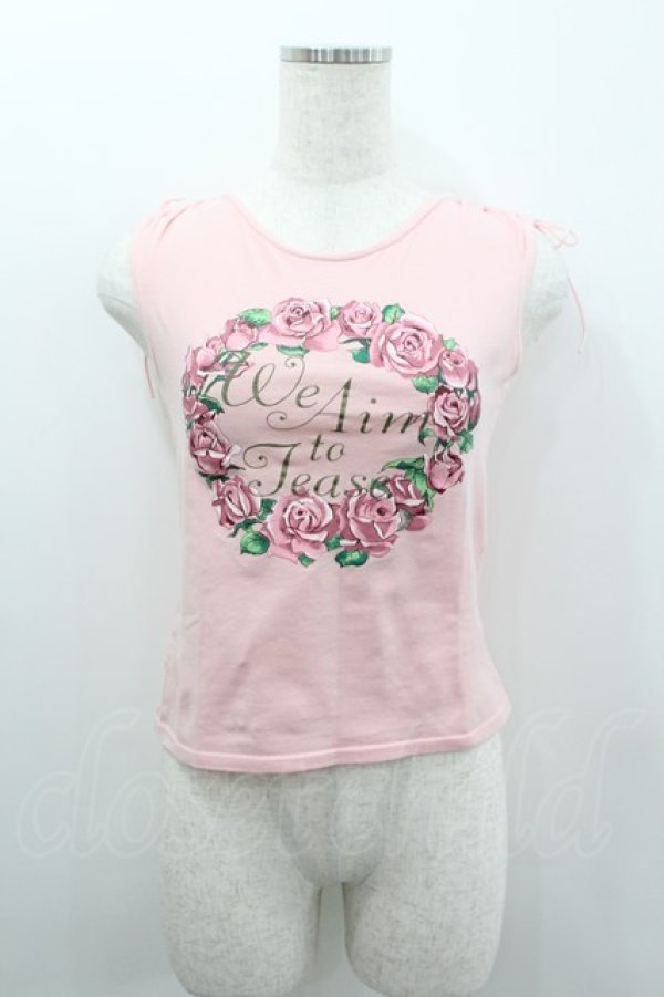 画像1: LIZ LISA / 薔薇ロゴタンク  ピンク I-26-02-11-066-LO-TO-SA-ZI (1)