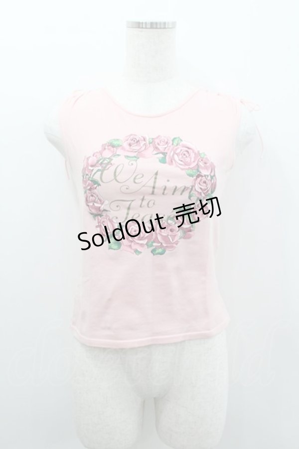画像1: LIZ LISA / 薔薇ロゴタンク  ピンク I-26-02-11-066-LO-TO-SA-ZI (1)