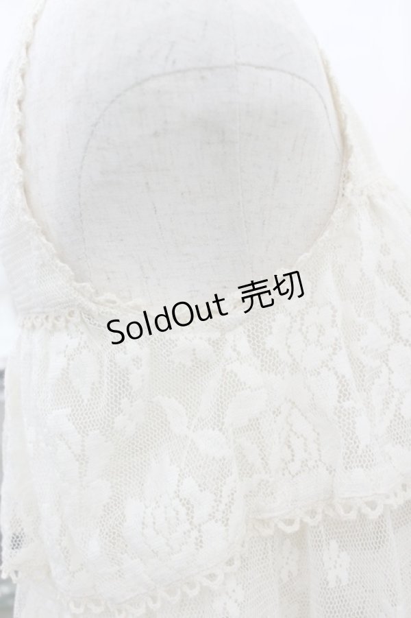 画像3: LIZ LISA / 4段レースフリルノースリーブカーディガン  アイボリー I-26-02-11-068-LO-TO-SA-ZI (3)