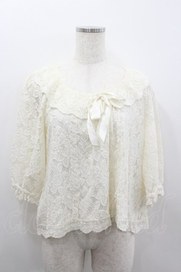 画像1: LIZ LISA / 総レーストップス  アイボリー I-26-02-11-069-LO-TO-SA-ZI (1)