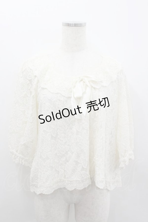 画像1: LIZ LISA / 総レーストップス  アイボリー I-26-02-11-069-LO-TO-SA-ZI (1)