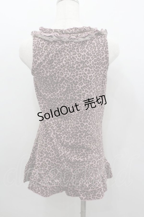 画像3: axes femme / 巻き薔薇レオパードタンク  ピンクＸブラウン I-26-02-11-072-AX-TO-SA-ZI (3)