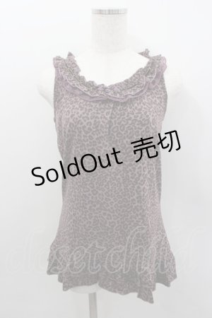 画像: axes femme / 巻き薔薇レオパードタンク  パープル I-26-02-11-073-AX-TO-SA-ZI