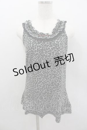 画像: axes femme / 巻き薔薇レオパードタンク M グレー I-26-02-11-074-AX-TO-SA-ZI
