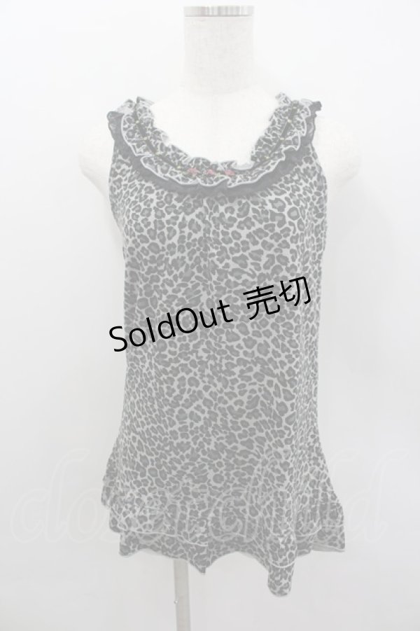 画像1: axes femme / 巻き薔薇レオパードタンク M グレー I-26-02-11-074-AX-TO-SA-ZI (1)