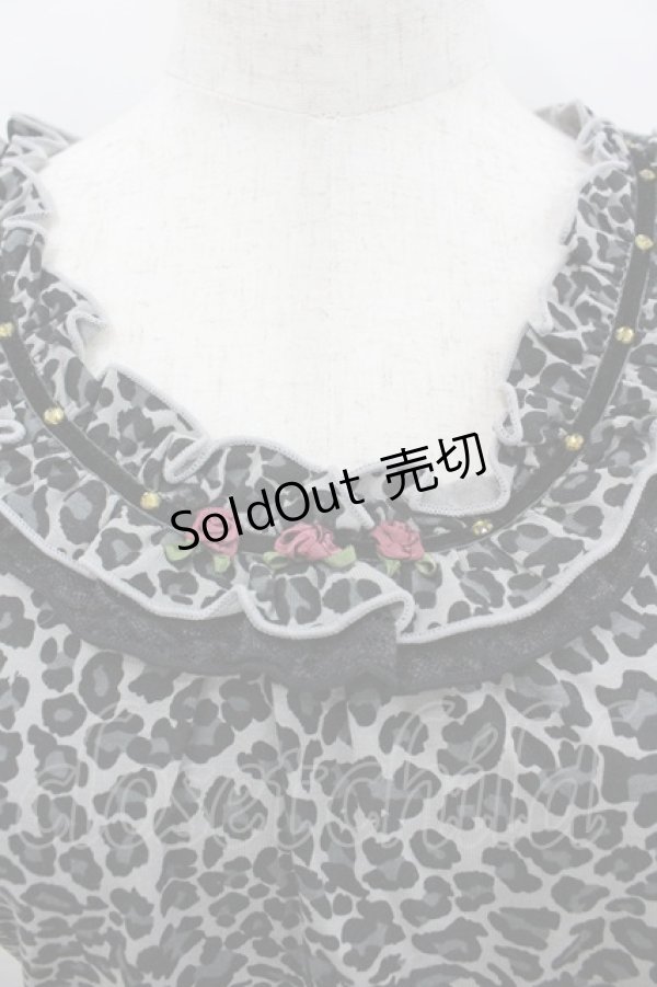 画像2: axes femme / 巻き薔薇レオパードタンク M グレー I-26-02-11-074-AX-TO-SA-ZI (2)