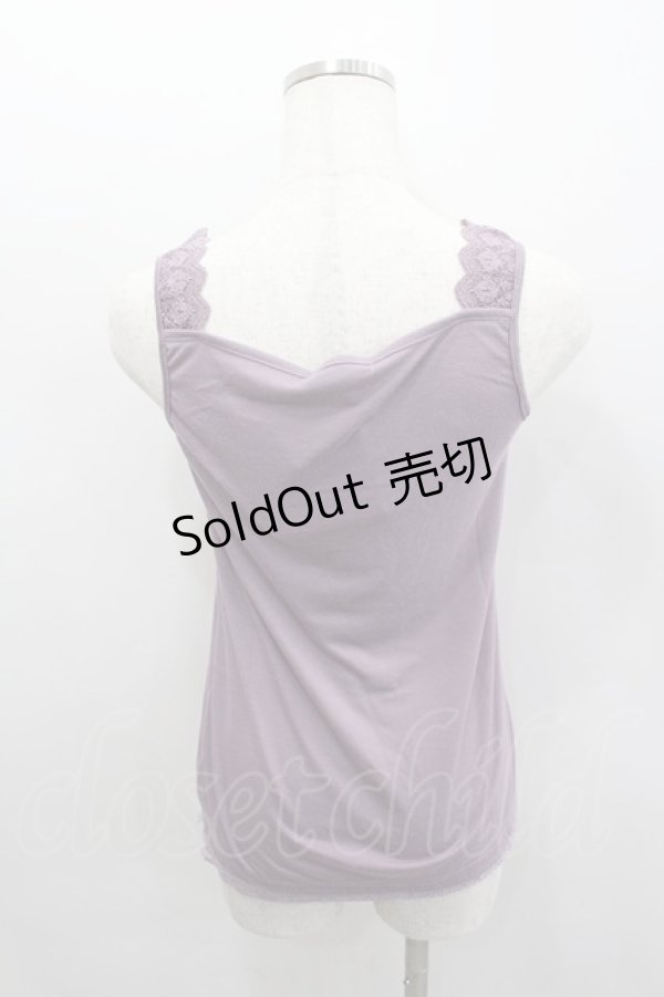 画像3: axes femme / フラワーレースタンク  パープル I-26-02-11-076-AX-TO-SA-ZI (3)
