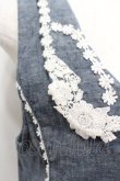 画像2: axes femme / フラワーレースベスト  青デニムＸ白 I-26-02-11-078-AX-TO-SA-ZI (2)