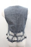 画像3: axes femme / フラワーレースベスト  青デニムＸ白 I-26-02-11-078-AX-TO-SA-ZI (3)