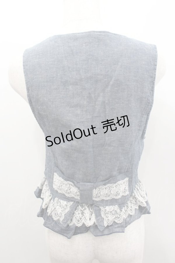 画像3: axes femme / フラワーレースベスト  青デニムＸ白 I-26-02-11-078-AX-TO-SA-ZI (3)