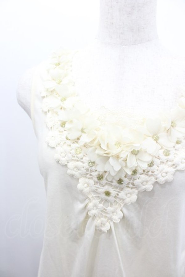 画像2: axes femme / フラワーレースタンク  白 I-26-02-11-079-AX-TO-SA-ZI (2)