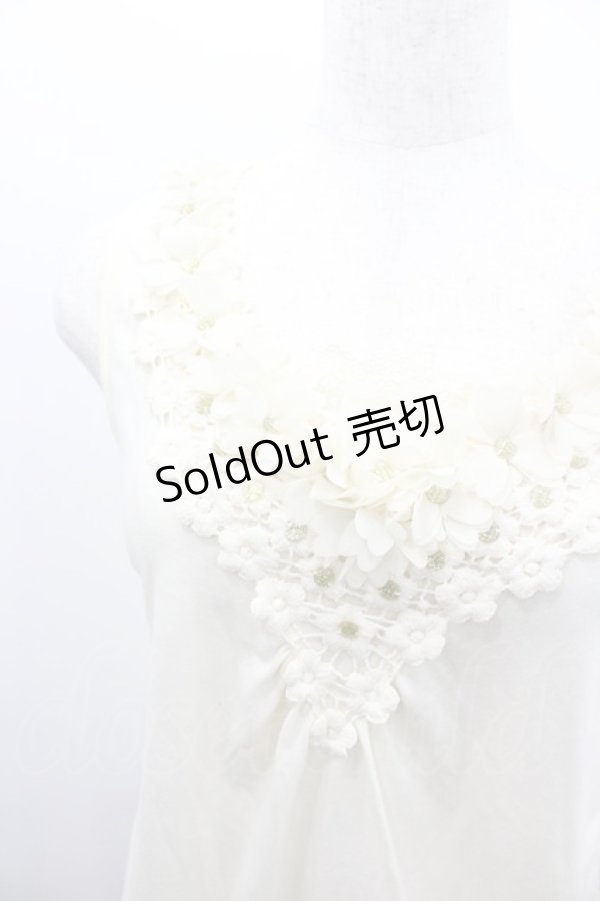 画像2: axes femme / フラワーレースタンク  白 I-26-02-11-079-AX-TO-SA-ZI (2)