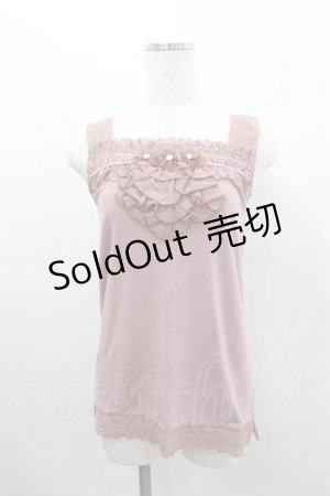 画像: axes femme / 薔薇シフォンレースタンク  ピンク I-26-02-11-080-AX-TO-SA-ZI