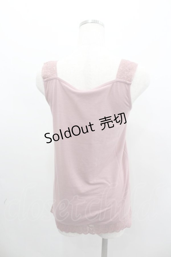 画像3: axes femme / 薔薇シフォンレースタンク  ピンク I-26-02-11-080-AX-TO-SA-ZI (3)