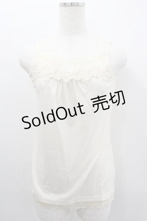 画像: axes femme / フラワーレースタンク  アイボリー I-26-02-11-081-AX-TO-SA-ZI