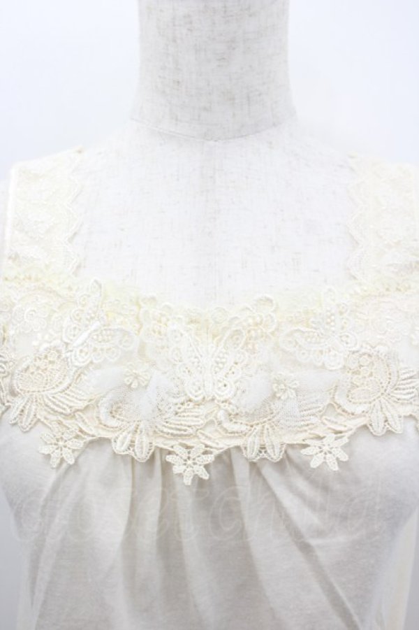 画像2: axes femme / フラワーレースタンク  アイボリー I-26-02-11-081-AX-TO-SA-ZI (2)