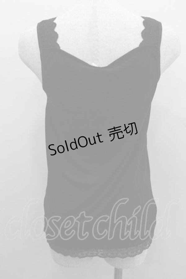 画像3: axes femme / フラワーレースタンク  黒 I-26-02-11-082-AX-TO-SA-ZI (3)