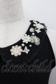 画像2: axes femme / お花モチーフ襟付タンク M 黒 I-26-02-11-084-AX-TO-SA-ZI (2)