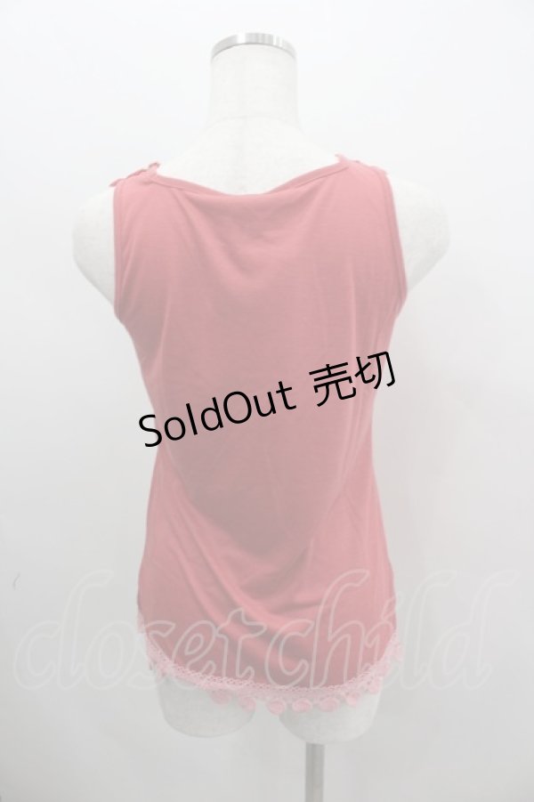 画像3: axes femme / 胸元巻き薔薇タンク  濃ピンク I-26-02-11-085-AX-TO-SA-ZI (3)