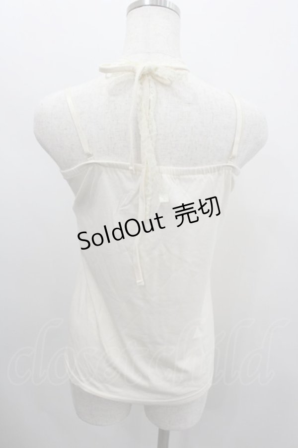 画像3: axes femme / モチーフフラワーホルターキャミソール  キナリ I-26-02-11-086-AX-TO-SA-ZI (3)