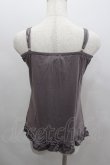 画像3: axes femme / サテンbigリボンキャミソール M チャコール I-26-02-11-087-AX-TO-SA-ZI (3)