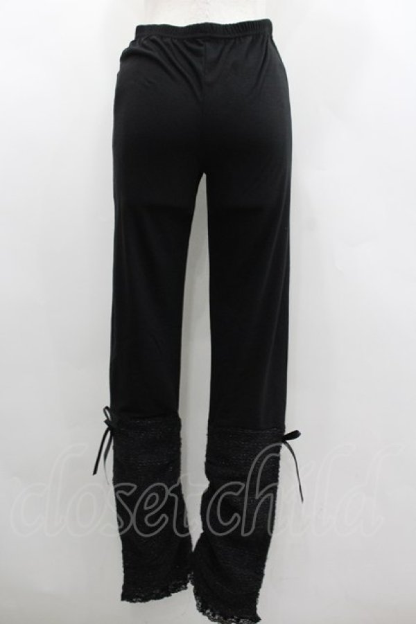 画像2: axes femme / 裾ラメニット切り替えレギンス  黒 I-26-02-11-088-AX-PA-SA-ZI (2)