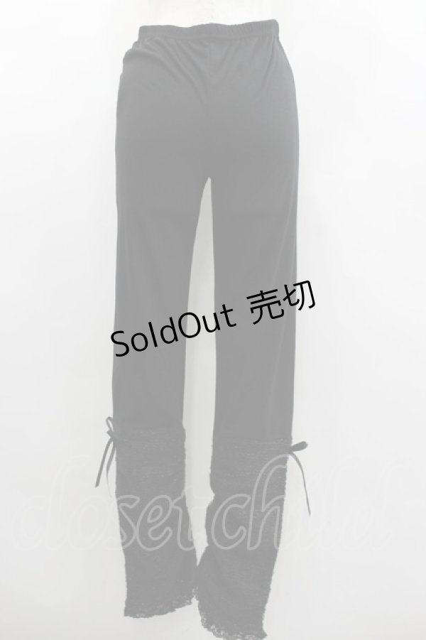 画像2: axes femme / 裾ラメニット切り替えレギンス  黒 I-26-02-11-088-AX-PA-SA-ZI (2)