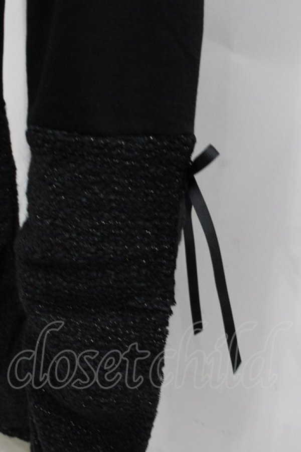 画像3: axes femme / 裾ラメニット切り替えレギンス  黒 I-26-02-11-088-AX-PA-SA-ZI (3)