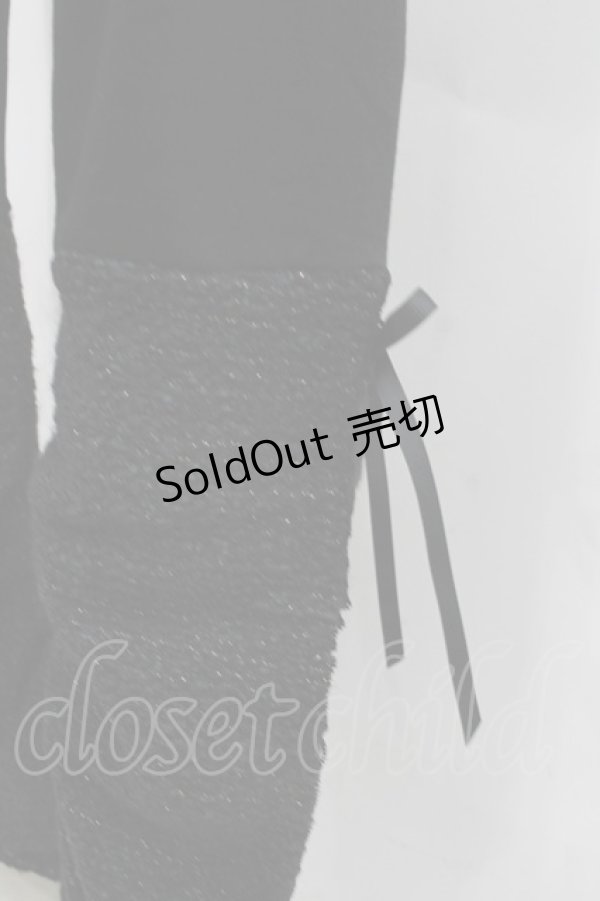 画像3: axes femme / 裾ラメニット切り替えレギンス  黒 I-26-02-11-088-AX-PA-SA-ZI (3)