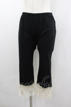 画像: axes femme / カギ針使い七分丈スパッツ M 黒 I-26-02-11-090-AX-PA-SA-ZI