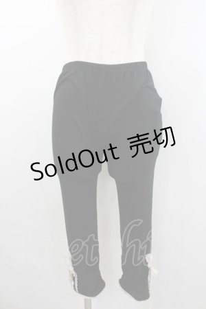 画像: axes femme / レースリボンレギンス  黒Ｘ白 I-26-02-11-091-AX-PA-SA-ZI