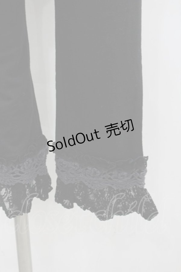 画像2: axes femme / カギ針使い七分丈スパッツ  黒Ｘグレー I-26-02-11-092-AX-PA-SA-ZI (2)