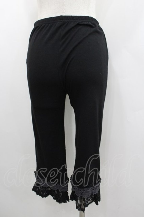 画像3: axes femme / カギ針使い七分丈スパッツ  黒Ｘグレー I-26-02-11-092-AX-PA-SA-ZI (3)