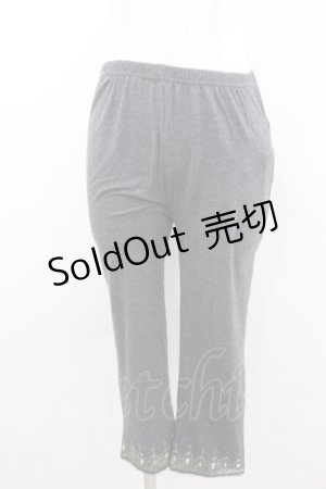 画像: axes femme / レースプリントスパッツ  グレーＸゴールド I-26-02-11-094-AX-PA-SA-ZI