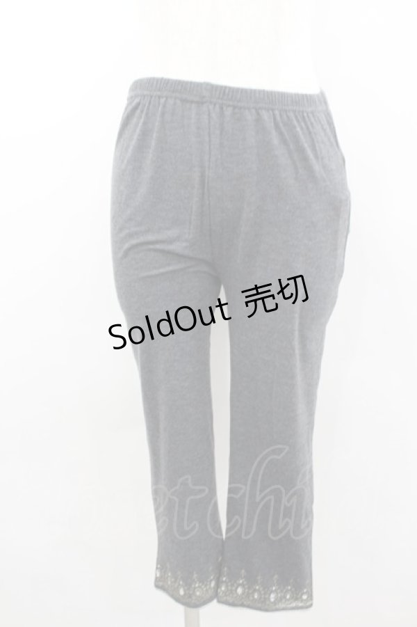 画像1: axes femme / レースプリントスパッツ  グレーＸゴールド I-26-02-11-094-AX-PA-SA-ZI (1)